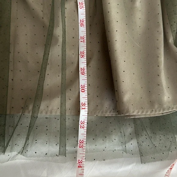 🐦⬛ H&M Tulle Swiss French Dot A-line midi Skirt size 12 - Picture 10 of 11